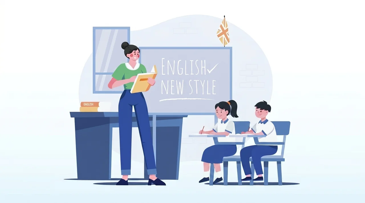 Ilustracja zajęć języka angielskiego